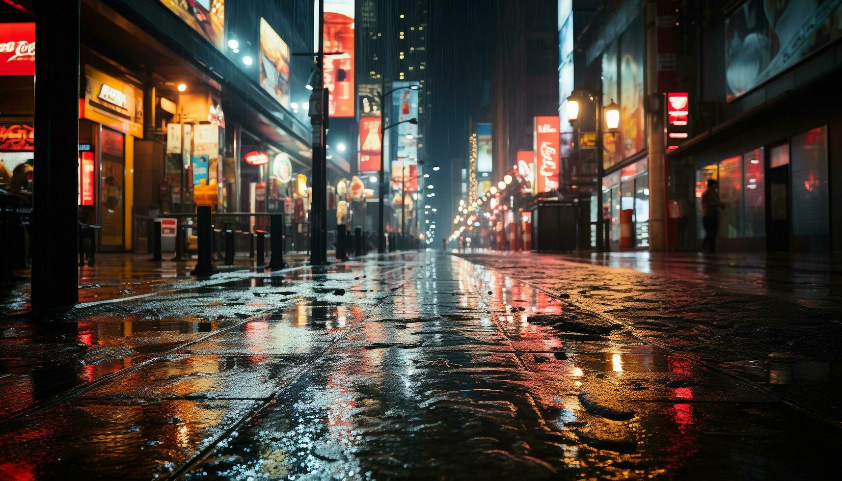 city street rain