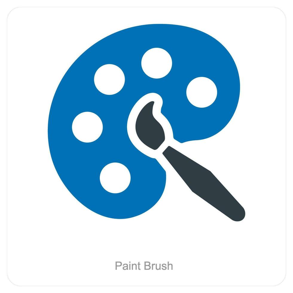 Paint Pallete and color palette icon concept vector