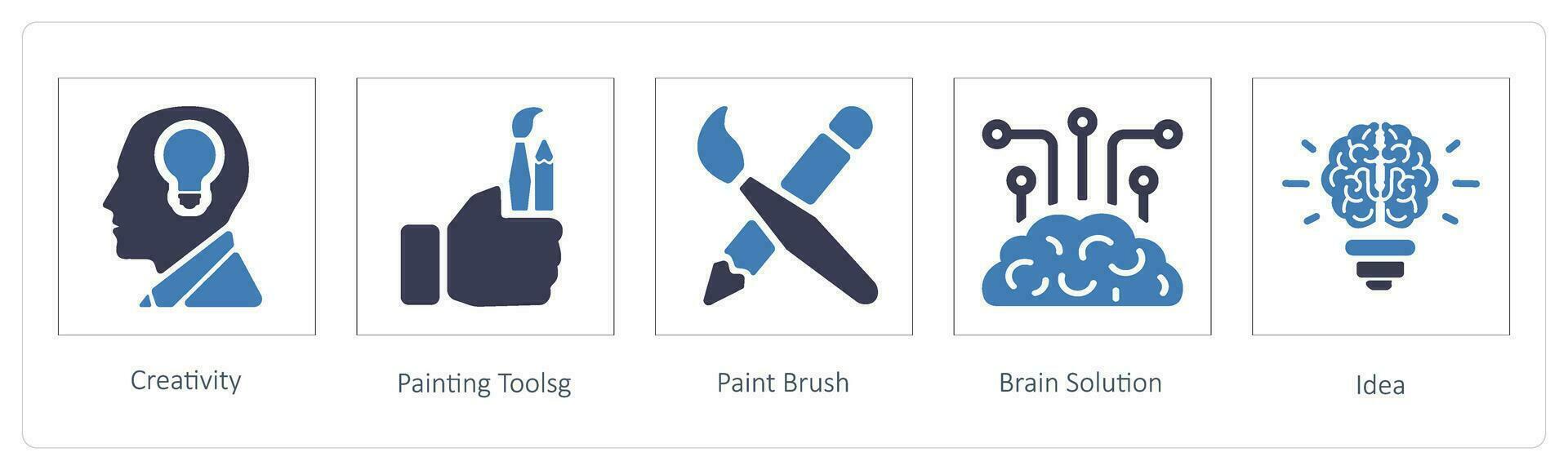 Creativity, Painting Tools and Paint Brush vector