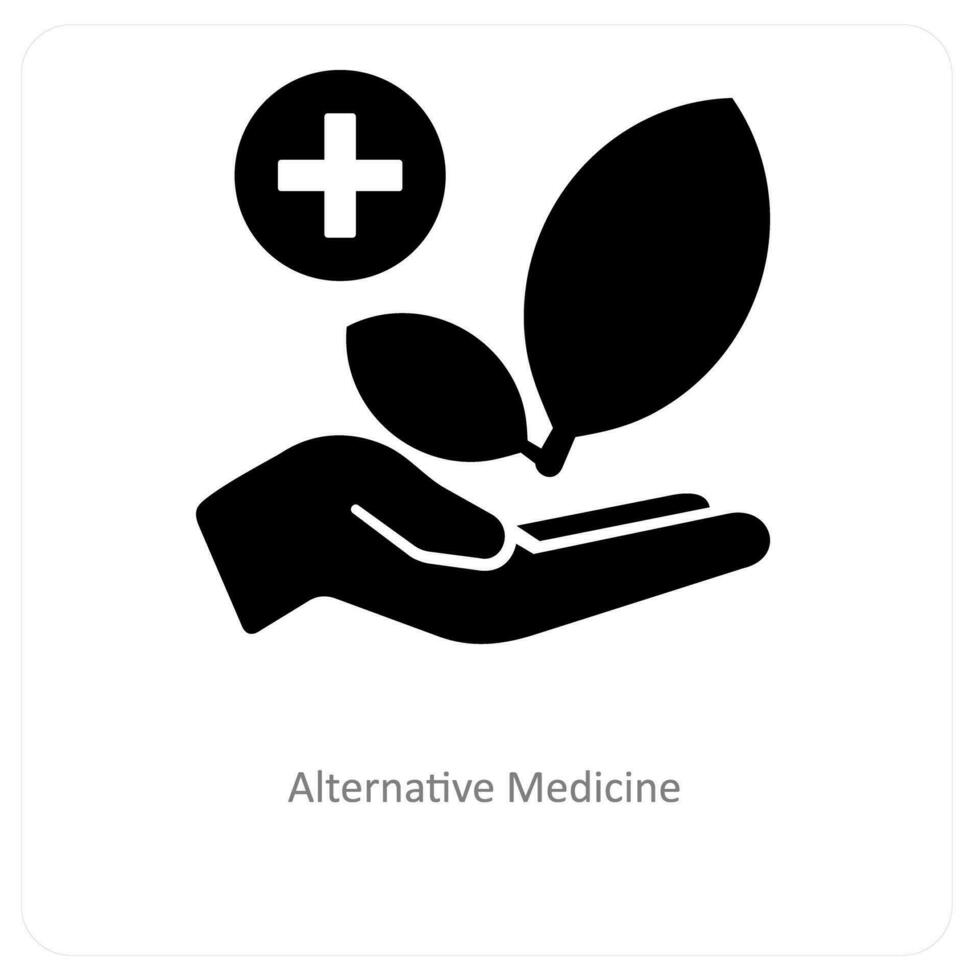 alternative medicine and herbal icon concept vector