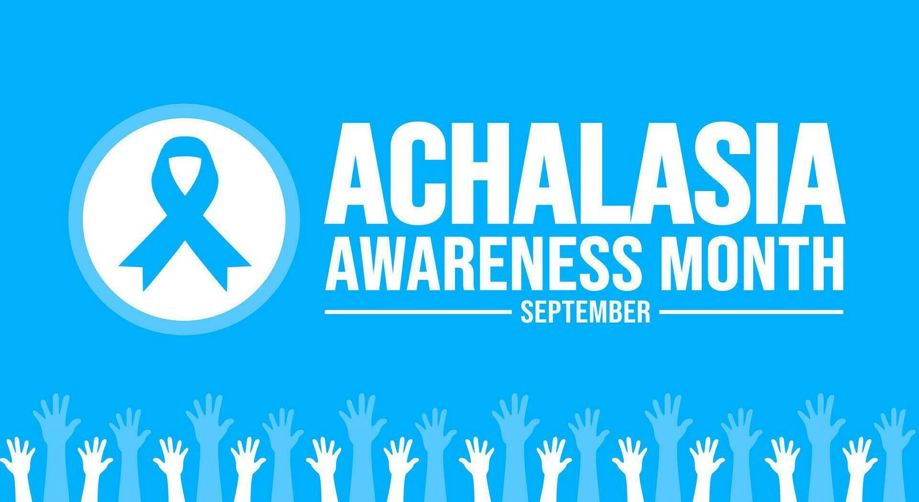 September is Achalasia Awareness Month background template. Holiday concept. background, banner, placard, card, and poster design template with text inscription and standard color. vector illustration