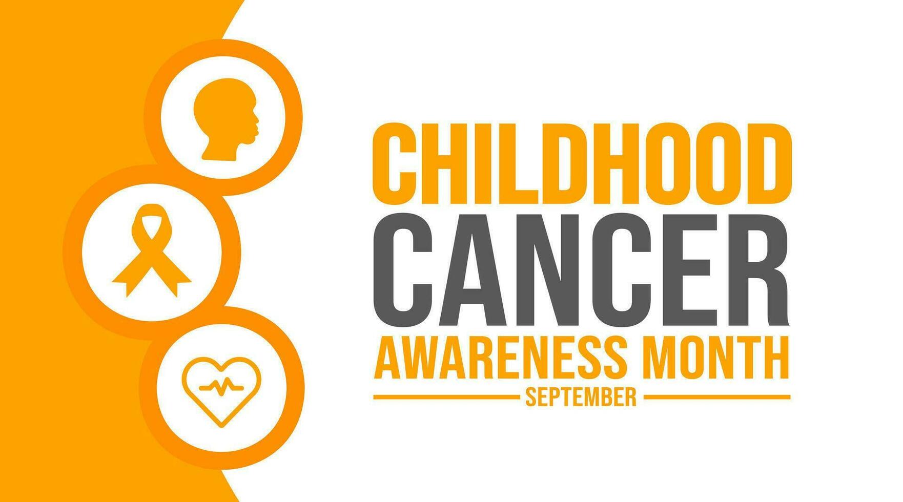 September is Childhood Cancer Awareness Month background template. Holiday concept. background, banner, placard, card, and poster design template with text inscription and standard color. vector