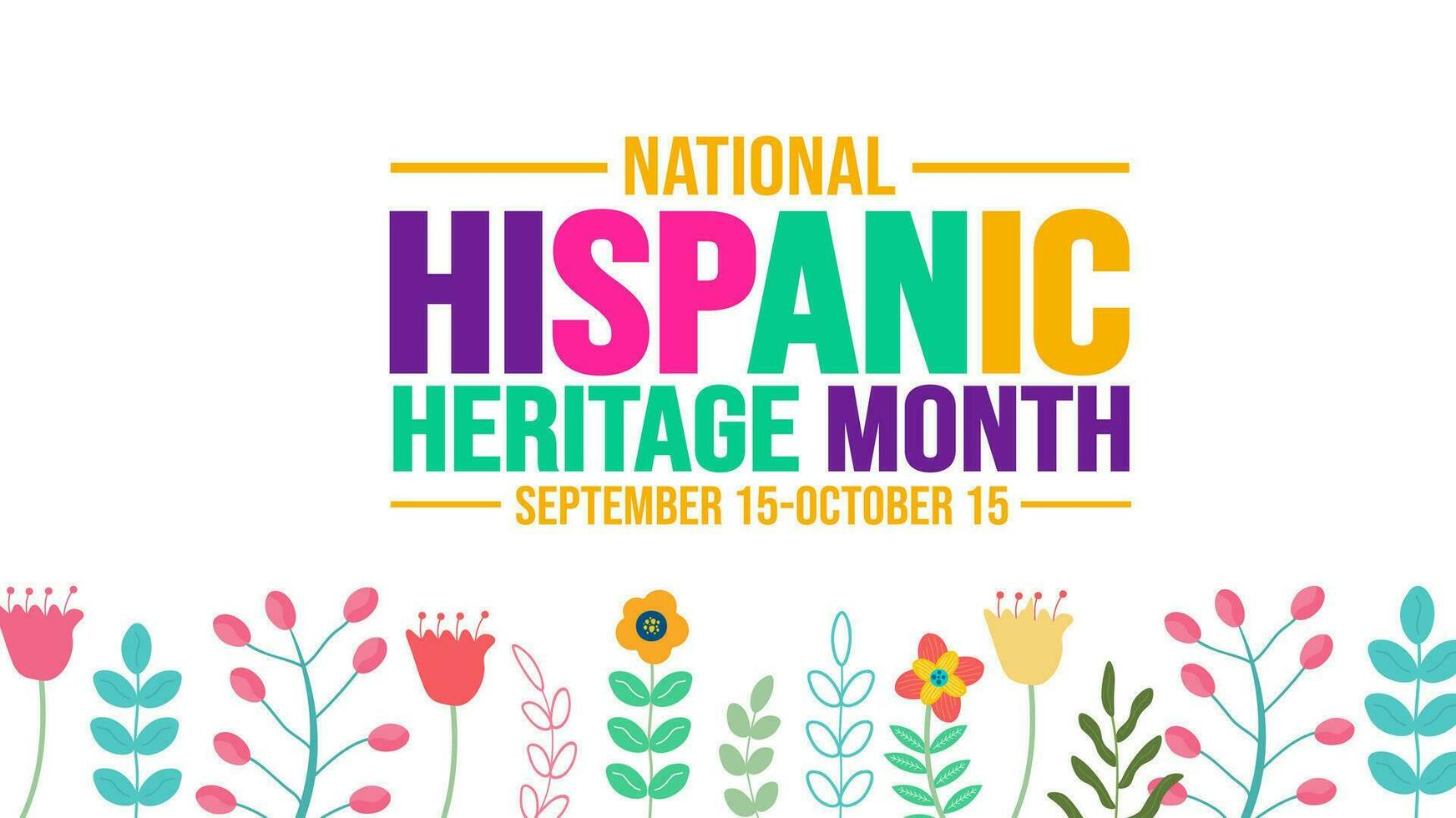 National Hispanic Heritage Month celebration colorful background