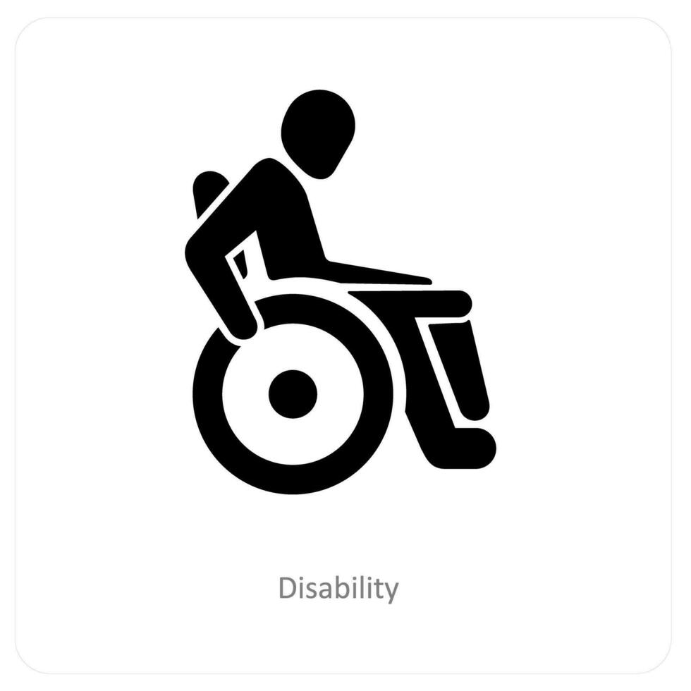 disability and wheel chair icon concept vector
