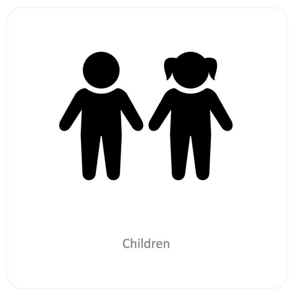 children and baby icon concept vector