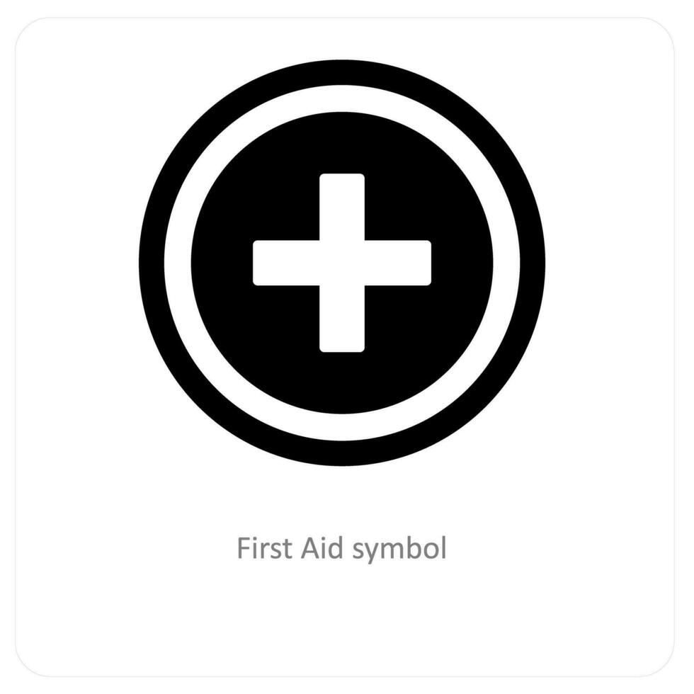 first aid symbol icon concept vector