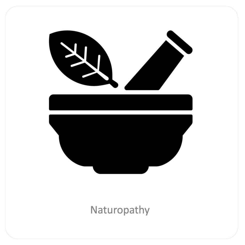 naturopathy and herbal icon concept vector