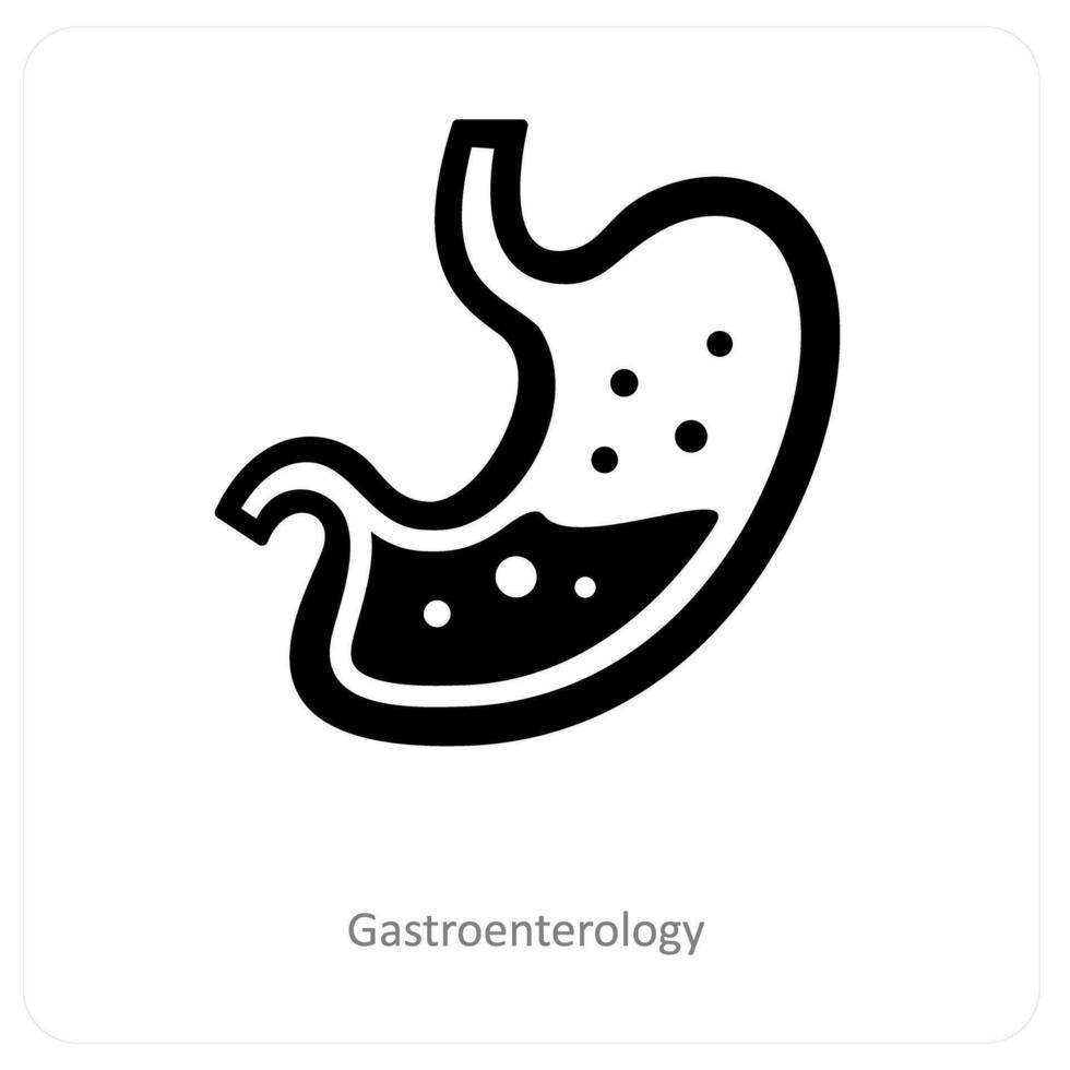 gastroenterología y estómago icono concepto vector