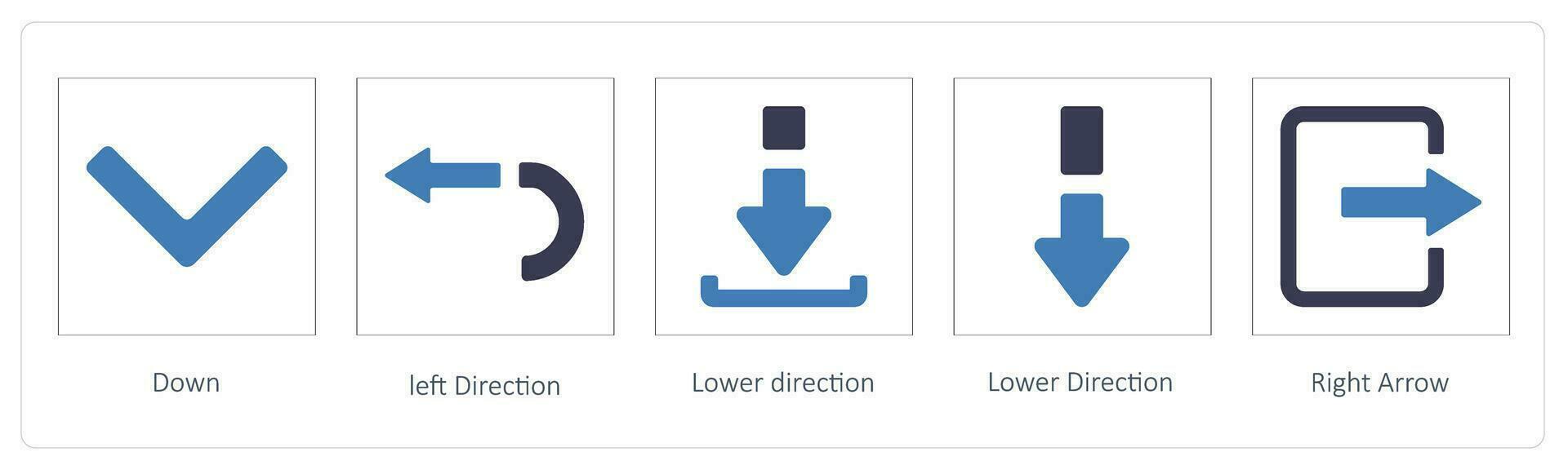 abajo, izquierda dirección, inferior dirección vector