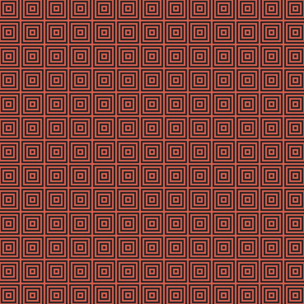Red and brown hipster spiral op art square pattern geometric background vector