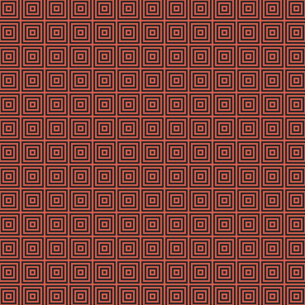 Red and brown hipster spiral op art square pattern geometric background vector