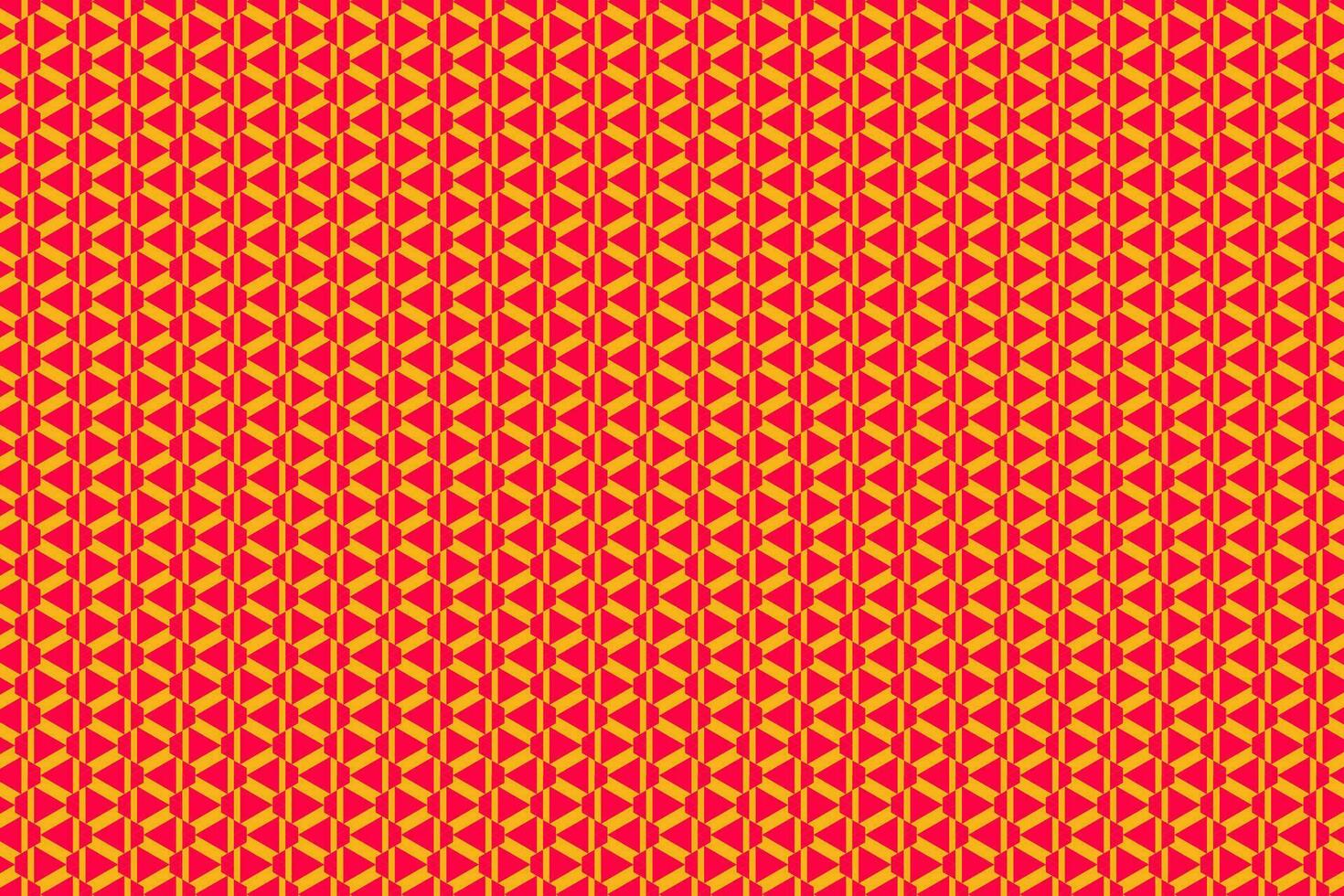 Orange and red geometric triangles mosaic background. Abstract triangle seamless pattern. Triangular tiles structure vector illustration.