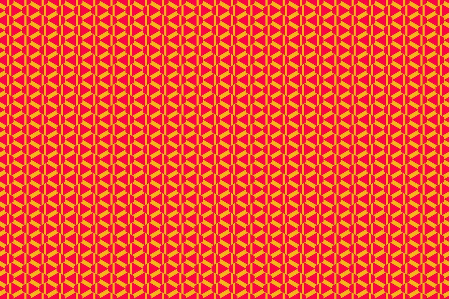 Orange and red geometric triangles mosaic background. Abstract triangle seamless pattern. Triangular tiles structure vector illustration.