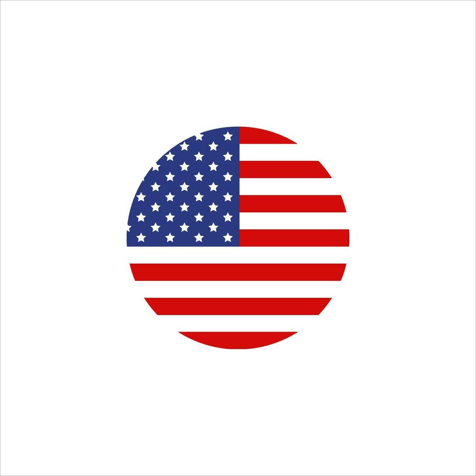 American flag, Patriotic symbol of the USA, Vector illustration of isolates