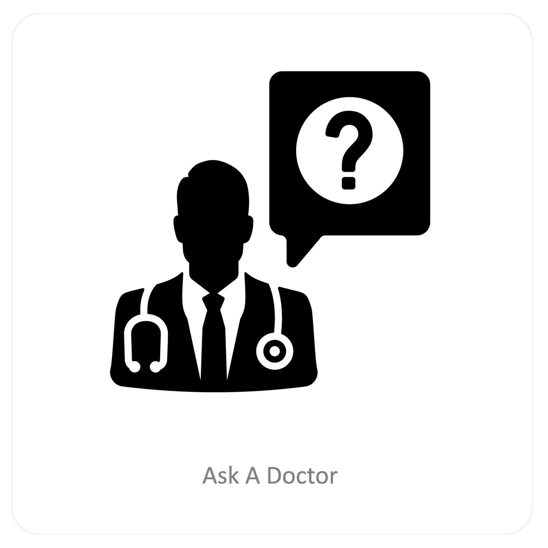 ask a doctor icon concept 26452204 Vector Art at Vecteezy