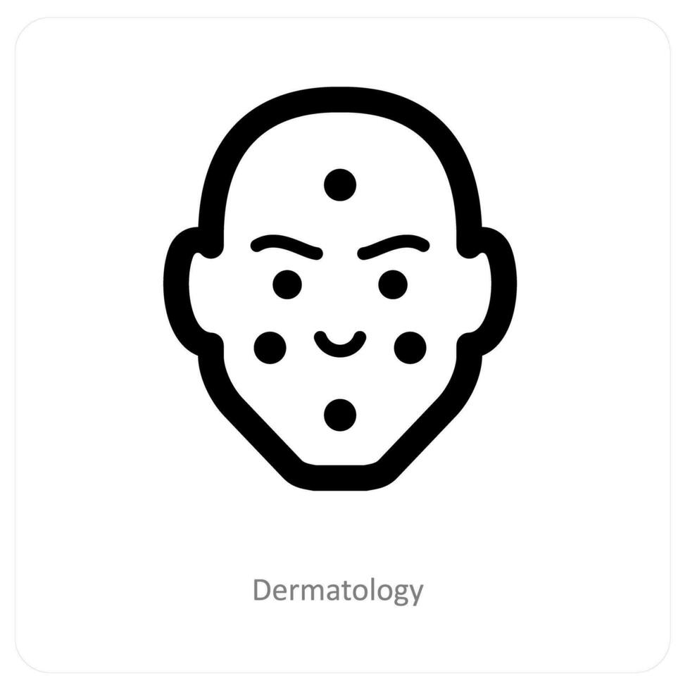 dermatología y folículo icono concepto vector