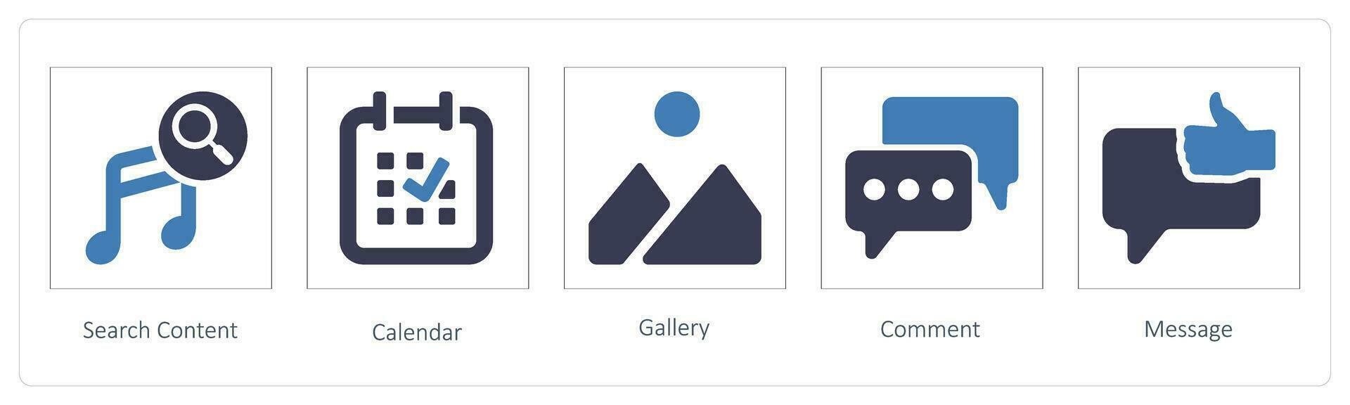 Search Content, Calendar vector