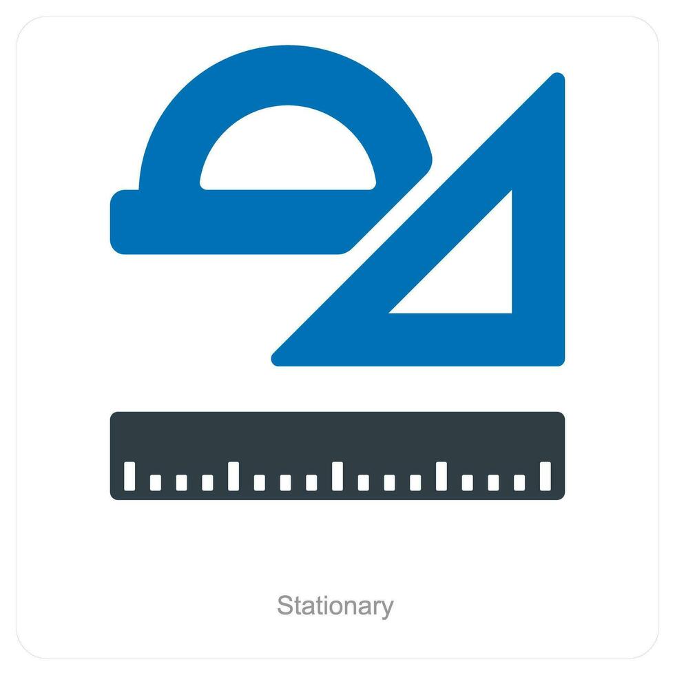 Stationary and geometry icon concept vector