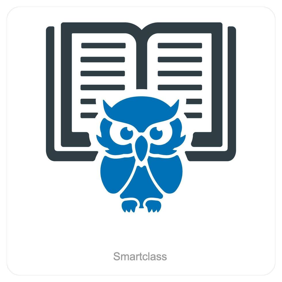 Smart Class and online class icon concept vector