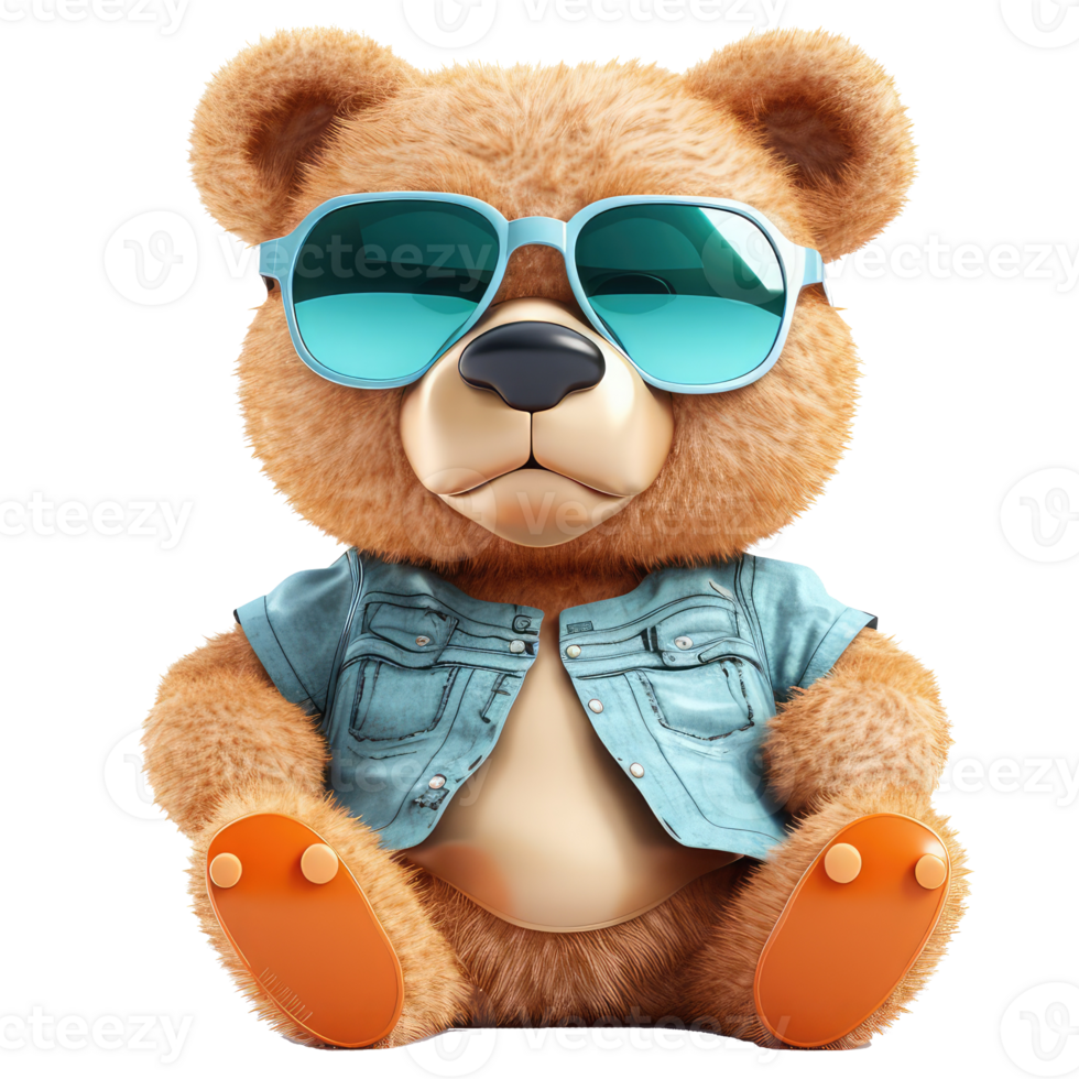 bear wearing sunglasses . png