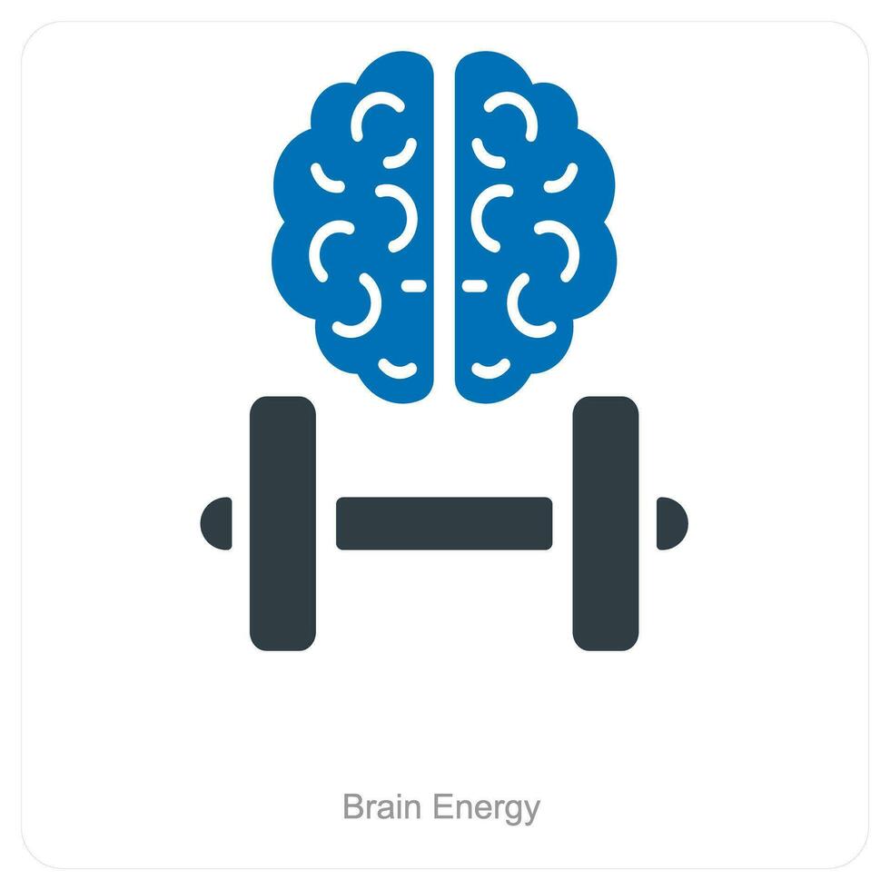 cerebro energía y mente icono concepto vector