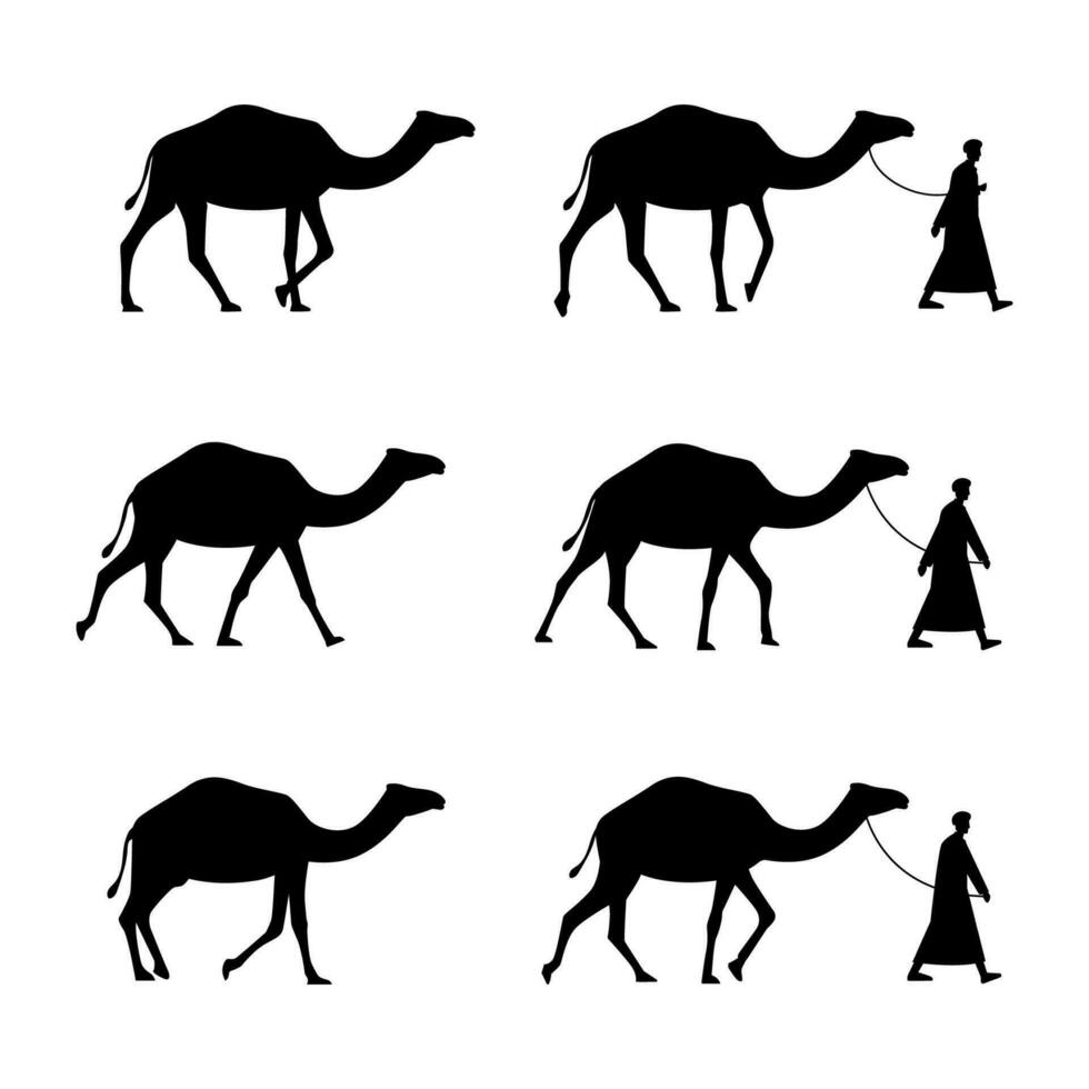 black camel silhouette vector