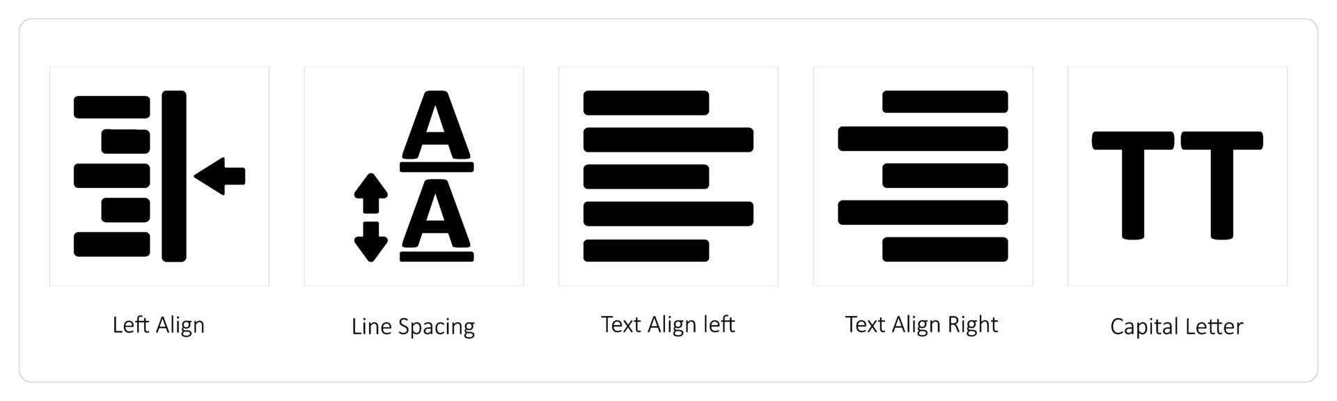 Left Align, Line Spacing, Text Align left 26452536 Vector Art at Vecteezy
