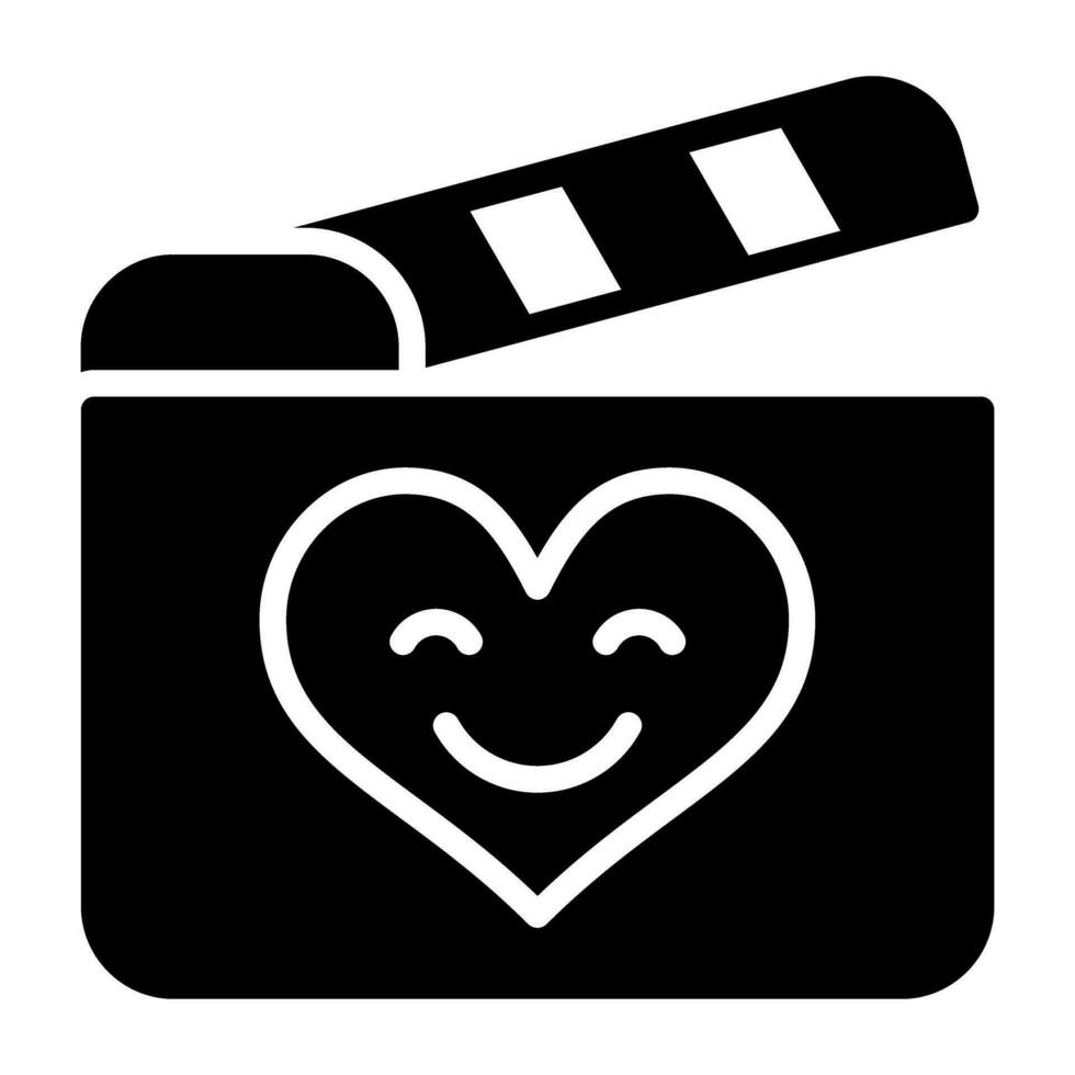 romántico comedia película vector icono