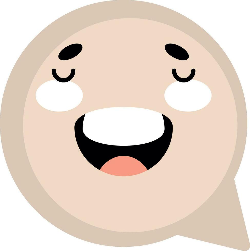 emoticon smile speech bubble icon isolated vector