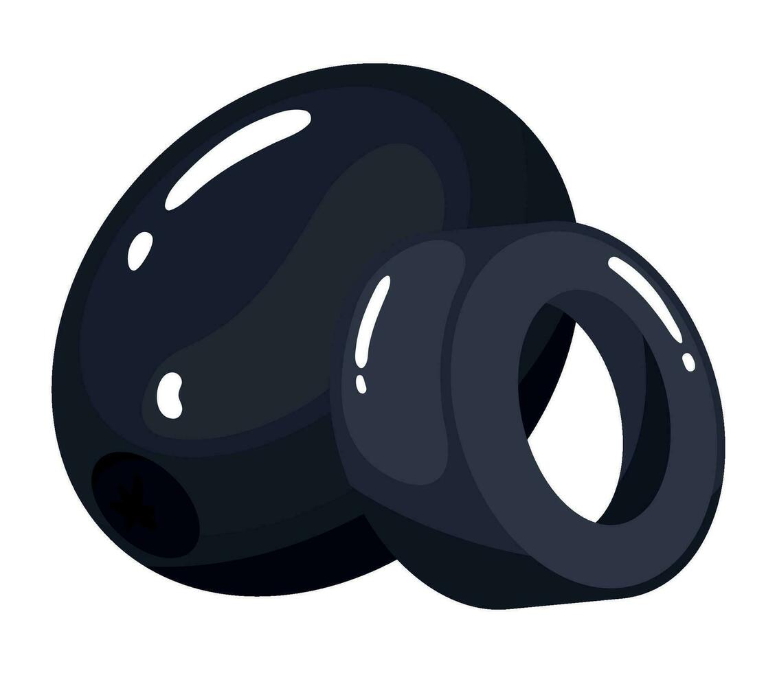 negro aceituna icono aislado diseño vector