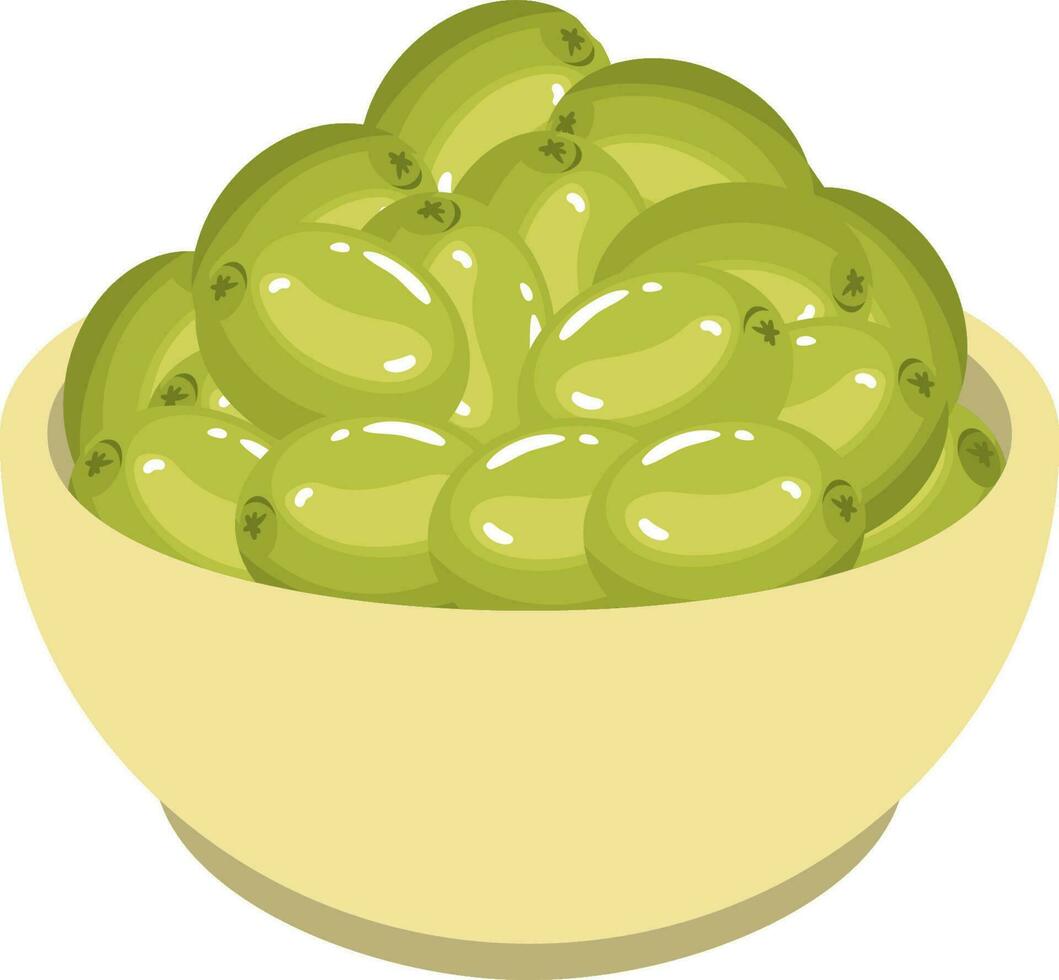 bowl with olives icon isolated vector
