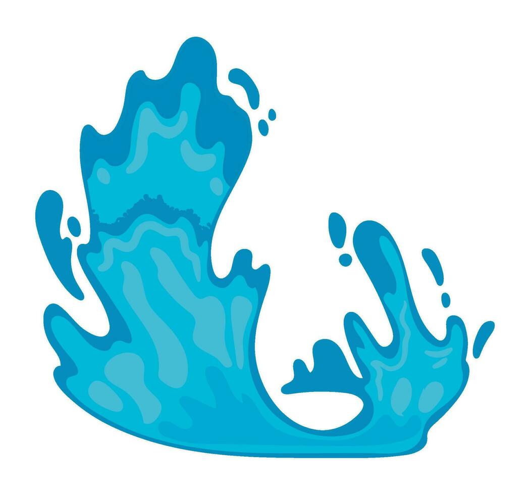 chapoteo agua icono aislado estilo vector