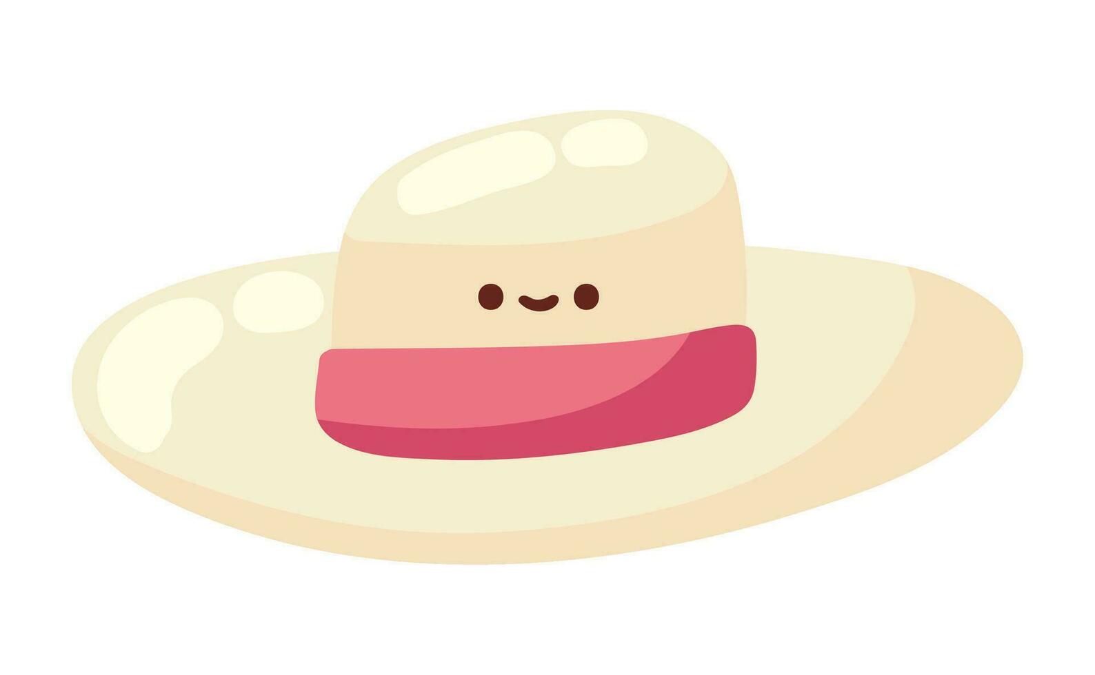 hat summer kawaii icon isolated vector