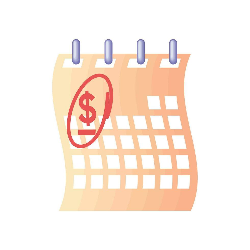 tax calendar reminder icon white background vector