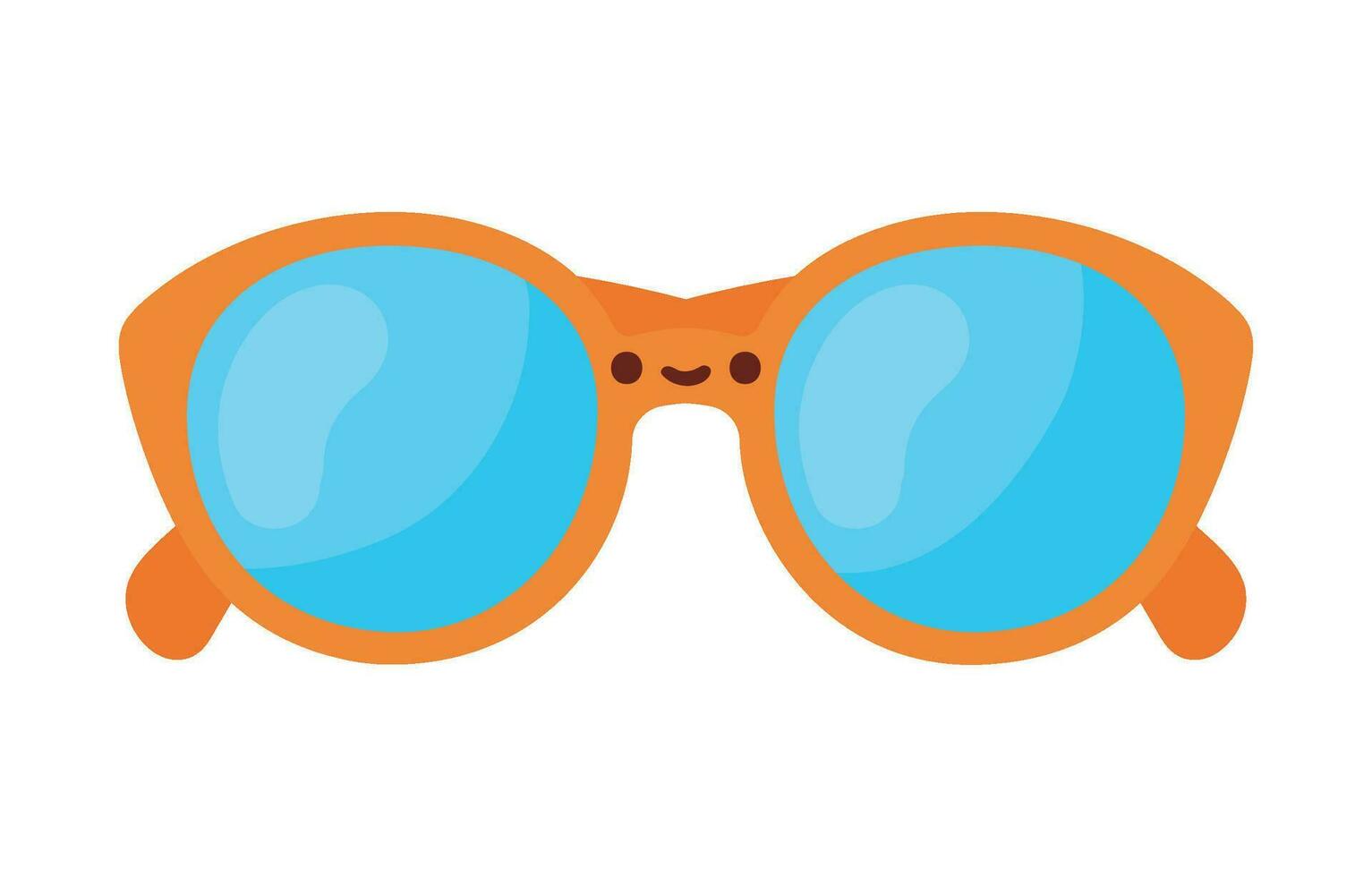 sunglasses summer kawaii icon isolated vector