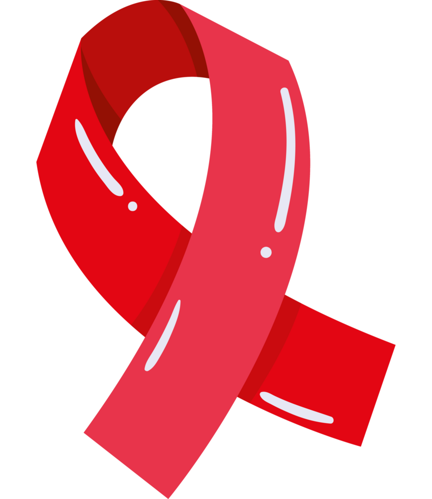 red ribbon diabetes awareness icon isolated design png