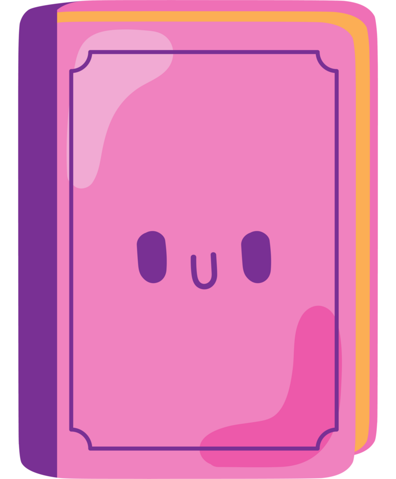 cute book icon isolated white background png