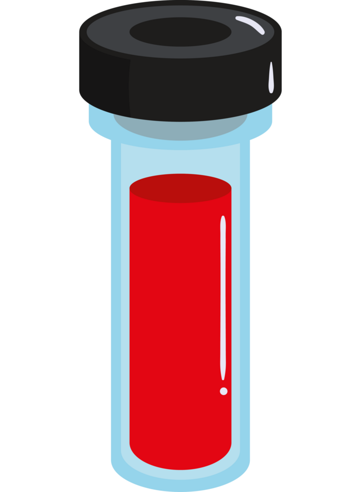 laboratory flask with blood icon isolated png