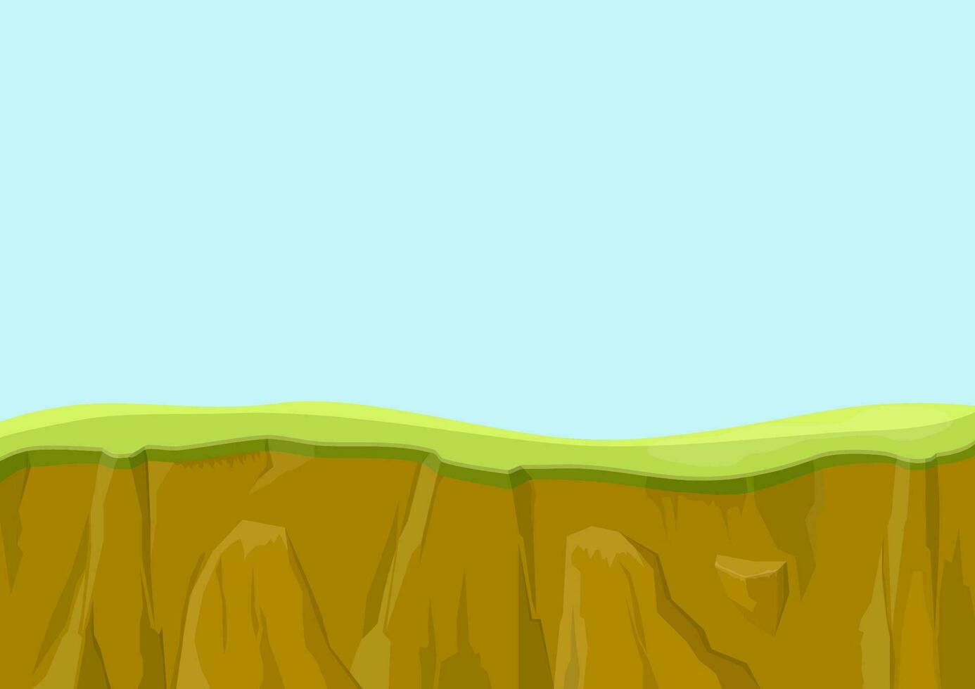 Game user interface landscape with ground and grass vector
