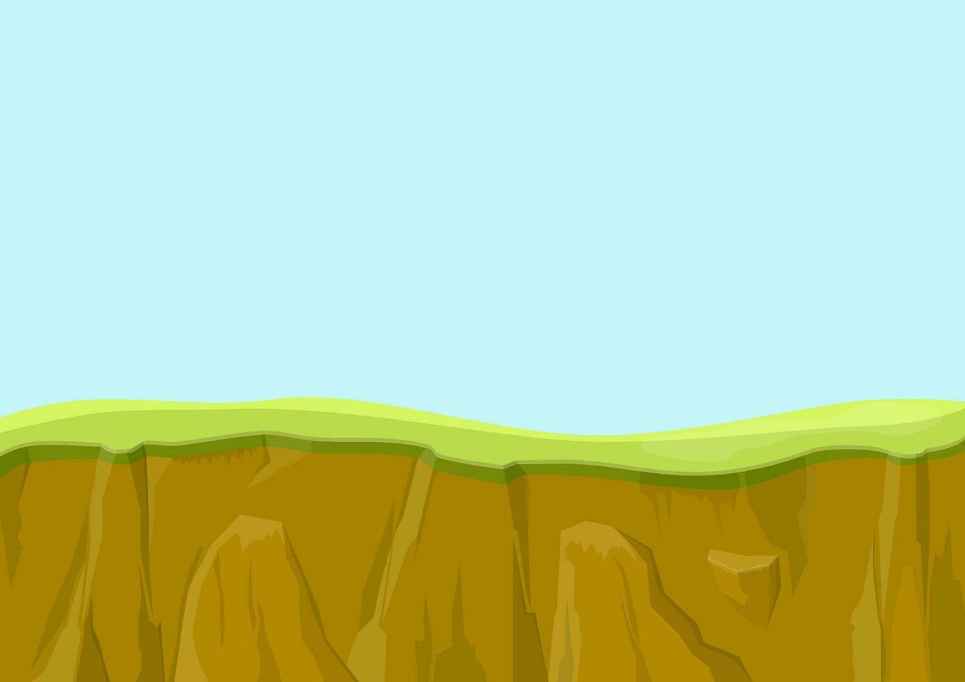 juego usuario interfaz paisaje con suelo y césped vector