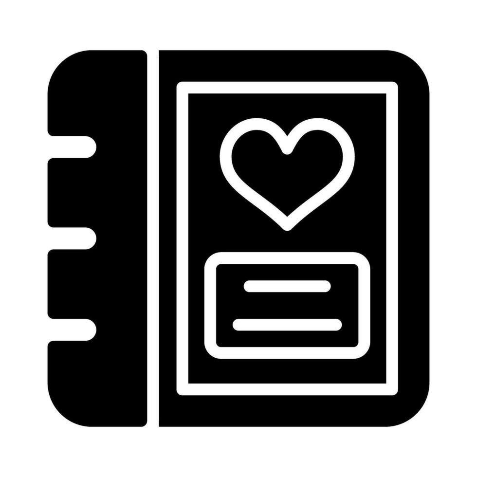 Romantic photo album Vector Icon