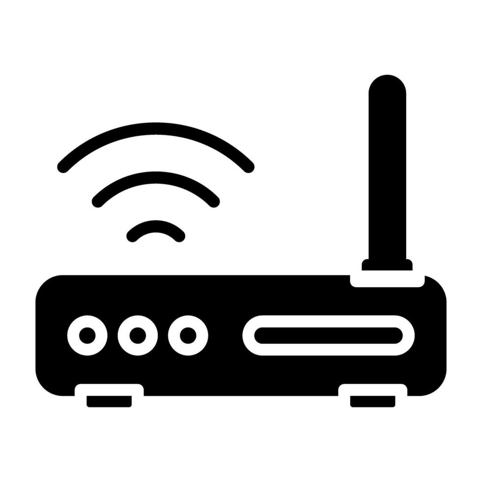 Wi-Fi Router Vector Icon