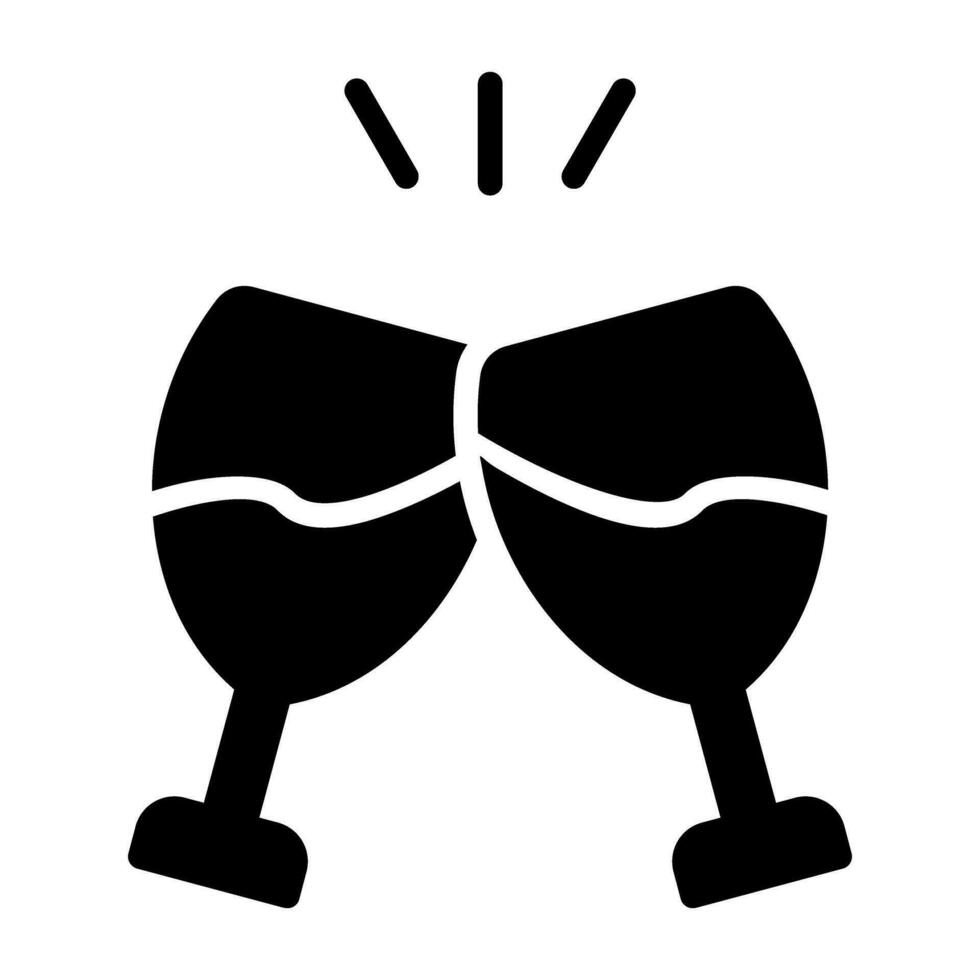 Champagne toast Vector Icon