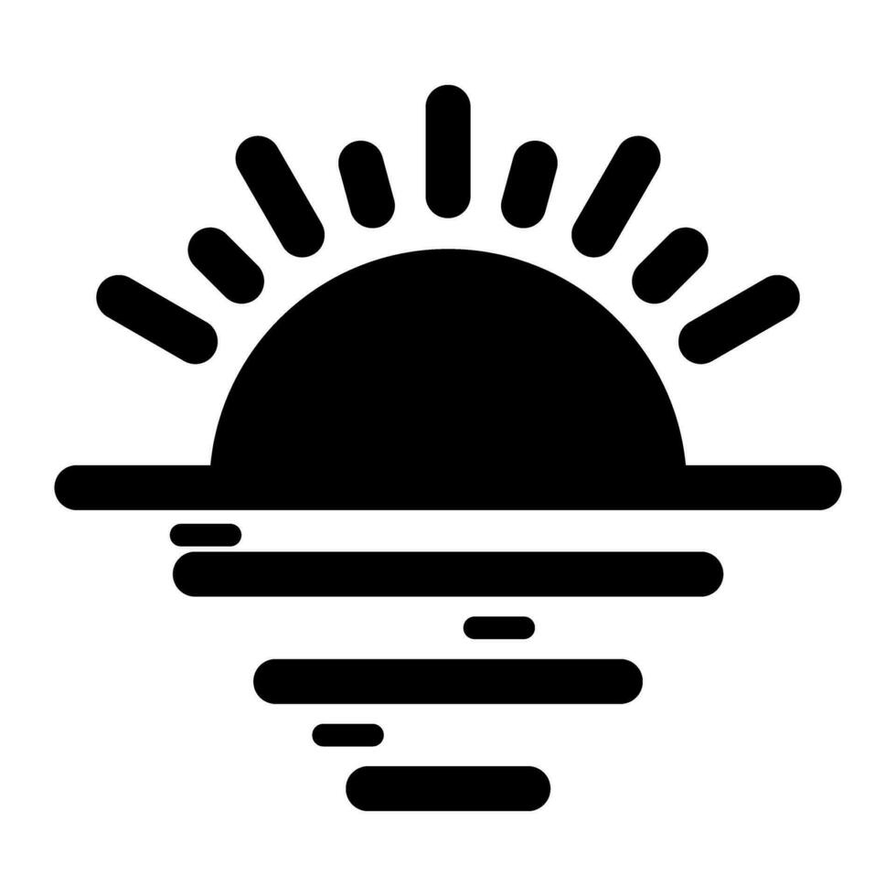 Sunset Vector Icon