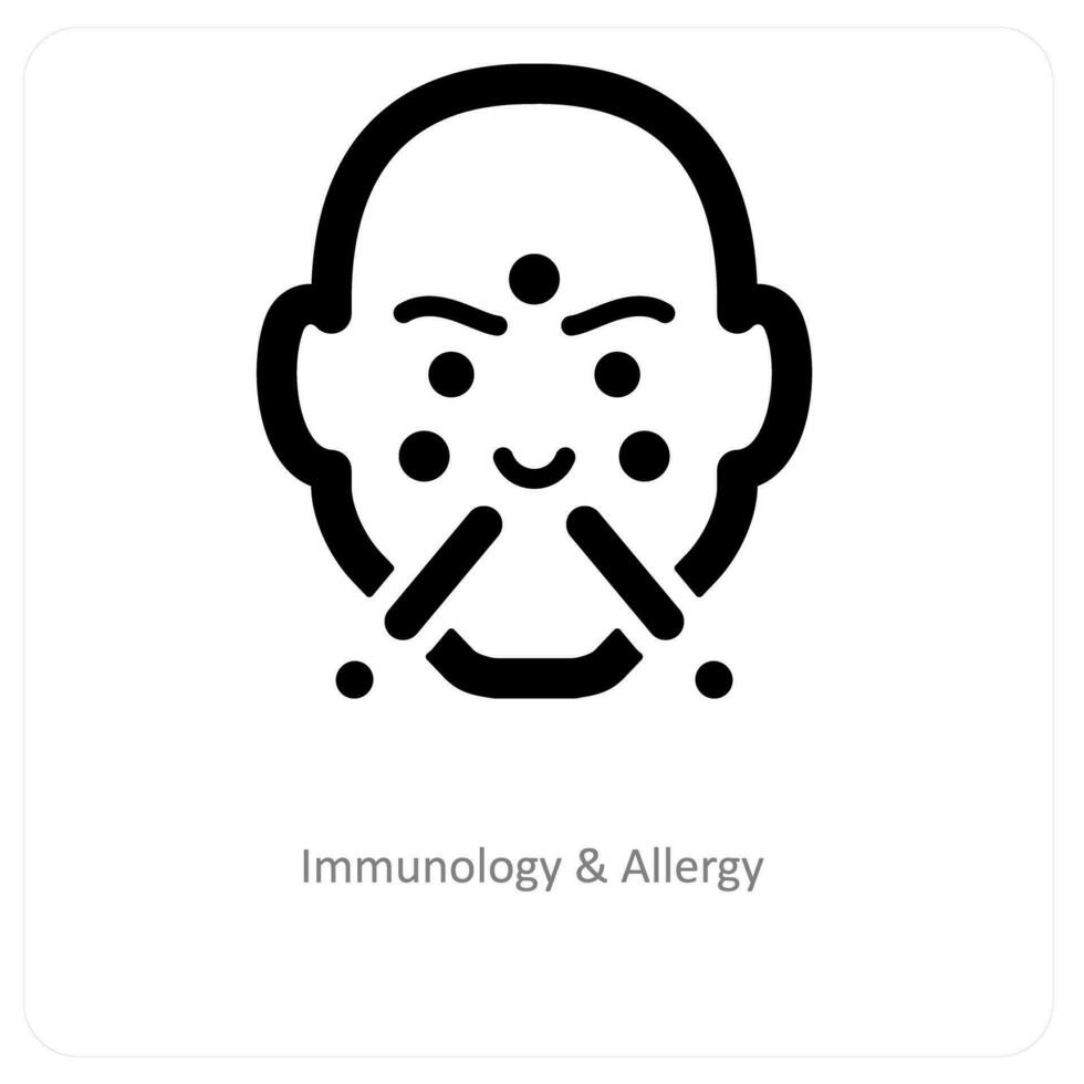 immunology and allergy icon concept vector