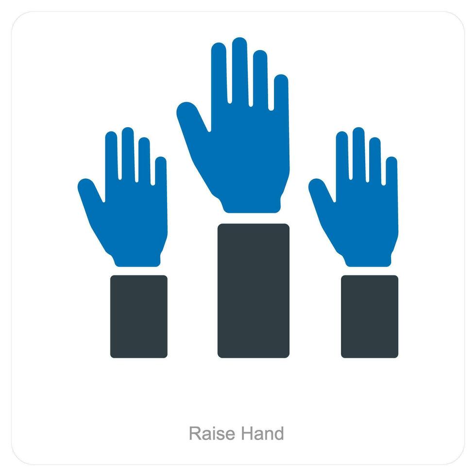 Raise Hands and raise icon concept vector