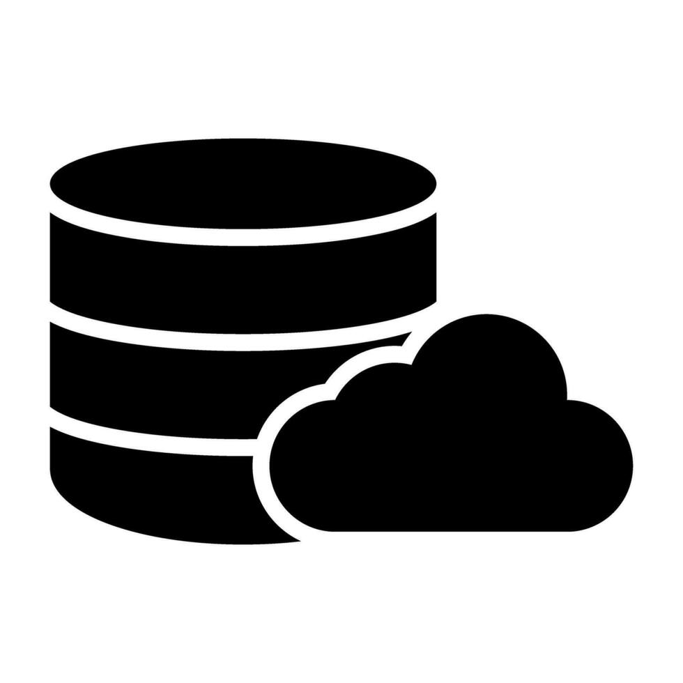 Cloud Database Vector Icon