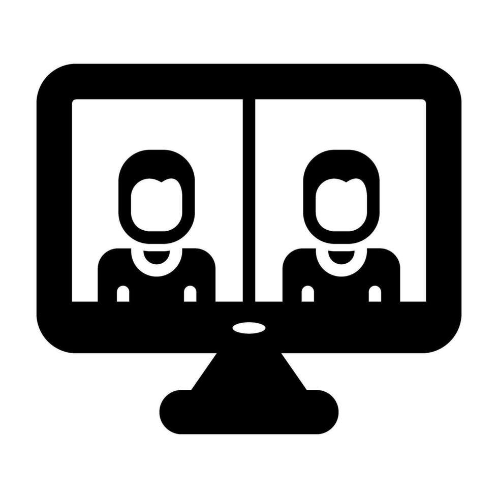 Video Conferencing Vector Icon