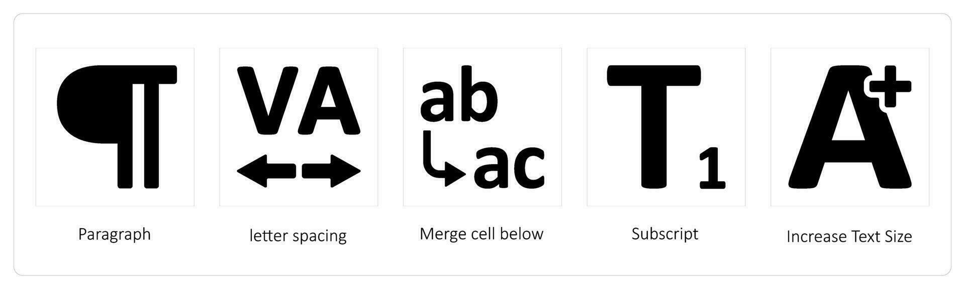 Paragraph, letter spacing vector