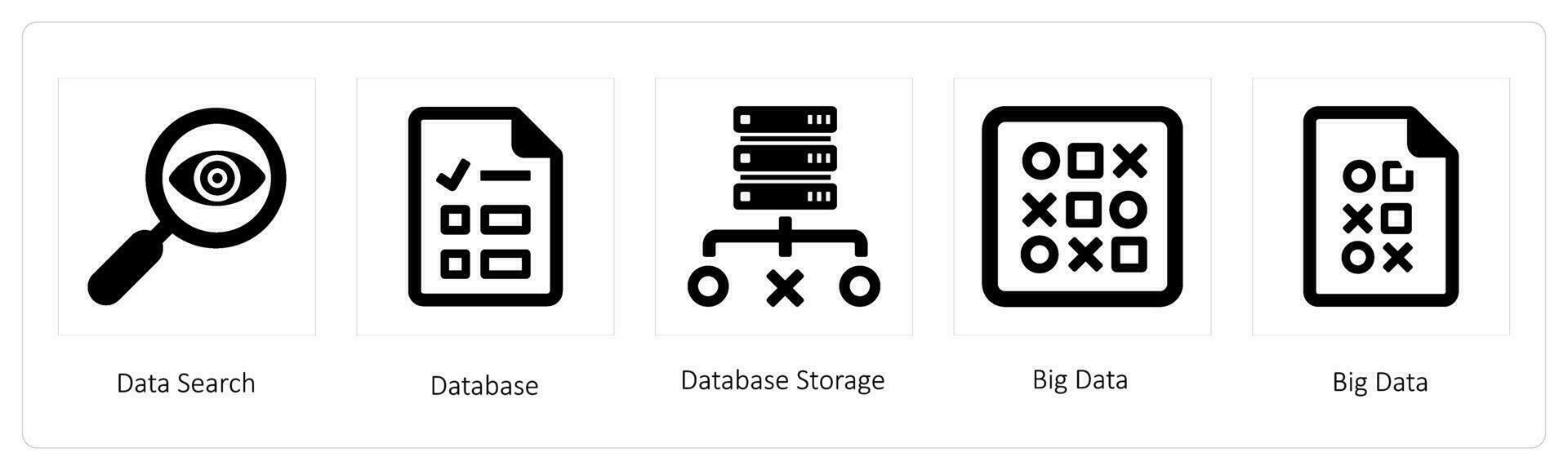 Data Search, database and Database Storage vector